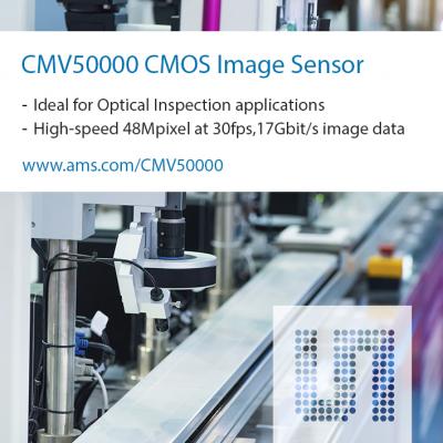 High-resolution, high-speed CMOS image sensor for machine vision systems goes into mass production